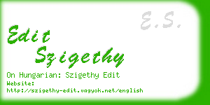 edit szigethy business card